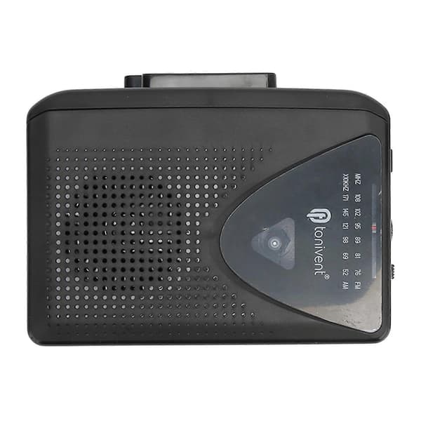 Cassette Player Retro Stereo 2 Charging Methods Portable Tape Player with Clear Speaker for Indoor Outdoor Black