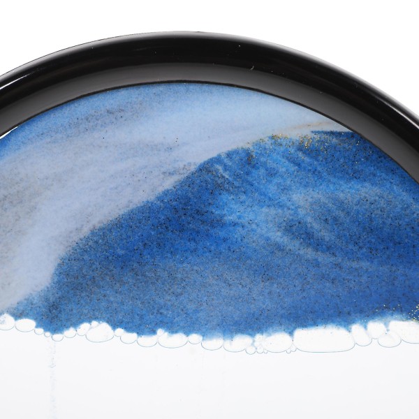 Landskab Quicksand Maleri 3d Sand Art Flydende Bevægelsesdekor 3d Sand Art TimeglasBlå19X18cm Blue 19X18cm