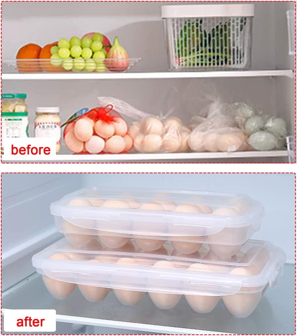 Egg Tray, Deviled Egg Tray with Lid Holds 18X2 Eggs (36 Eggs)