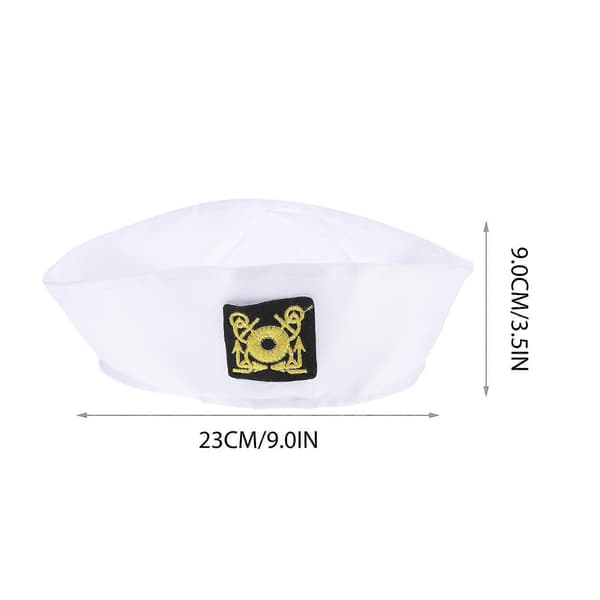 Hatt för Cosplay Party Dekoration i Vit Tyg för Halloween Rollspel 1-pack