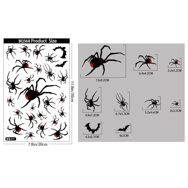 4 ark Halloween Fönsterklistermärken, Halloween Fönsterdekorationer Halloween Fönsterklistermärken för Fönster Glasväggar