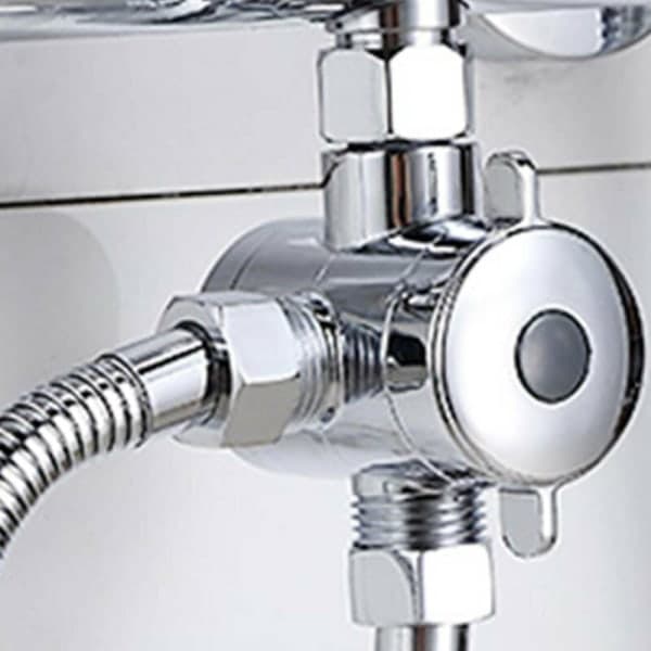 3-veis T-adapter dusjhode armmontert omkoblingsventil 1/2''