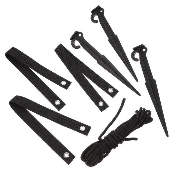 1 Set Trädgårdsträdgårdsträd Stakes Växtstöd Ankare Träd Stakes Verktyg Svart 20X2CM Black 20X2CM