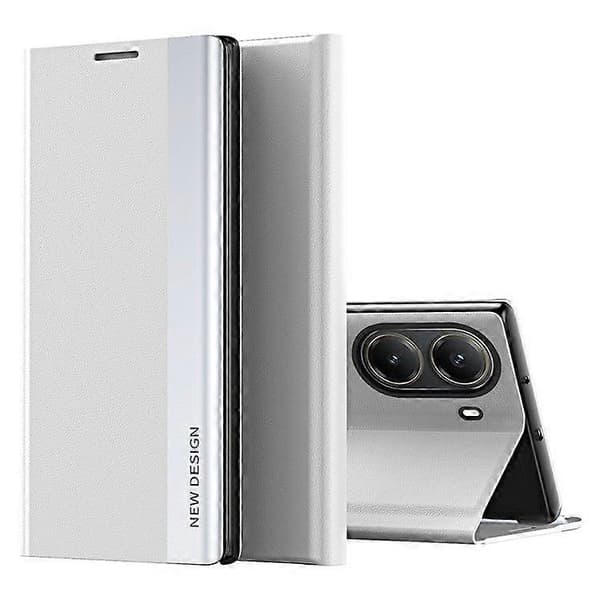 Antidropp Skinnstativ Telefondeksel til Xiaomi Poco X7 Pro 5G/ Redmi Turbo 4 5G (Hvit)