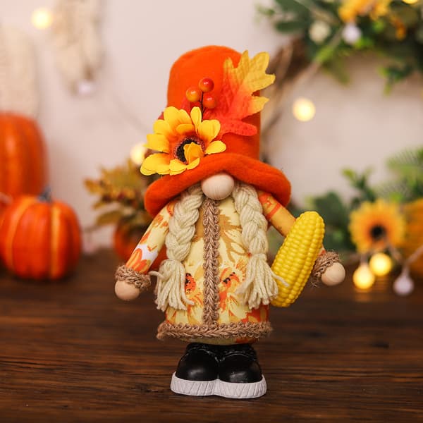 2-pak Thanksgiving Gnome Plys Thanksgiving Ornament Hjem Efterår Efterårsdekorationer