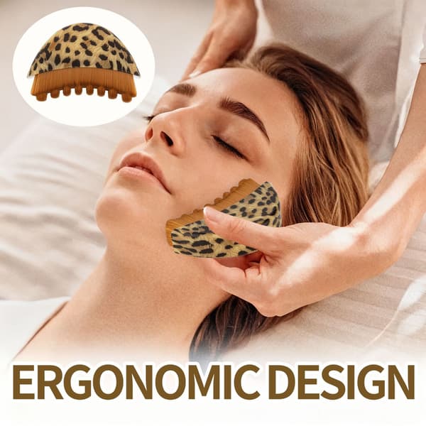 Facial Lymphatic Massage Brush — Sculpting and Massage Tool — Designed for Dry Brushing — Ergonomic Design
