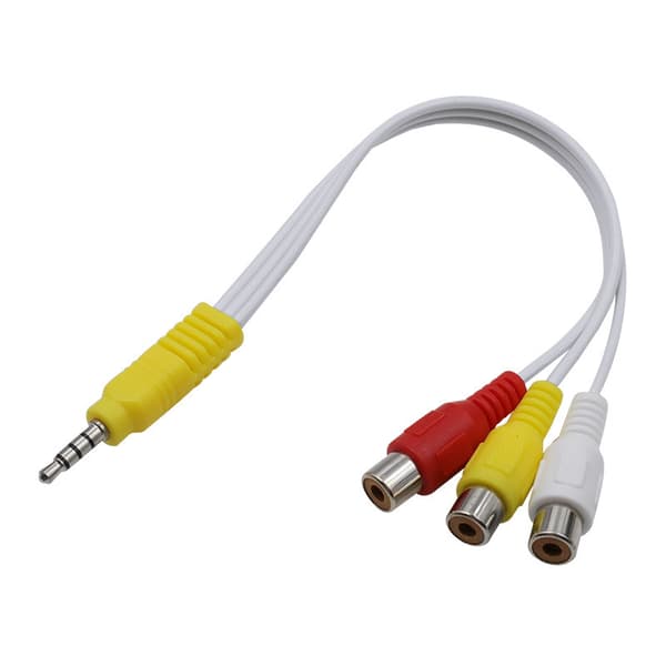 RCA til 3,5 mm AV-indgangsadapter til TCL TV - Erstatning for video- og lydkomponentkabel