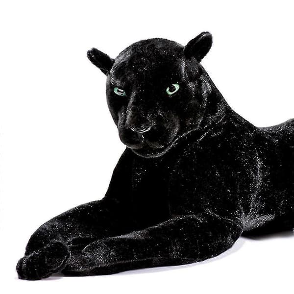 Deluxe Paws Stor Sort Panter Realistisk Plysdyr Blød Legetøj 100cm