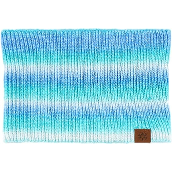 2-i-1 Varm Utendørs Tie-Dye Strikket Halsduk og Hette Sett Unisex Gradient Farge Fleece Halsduk Sett Fargeskiftende og myk todelt sett