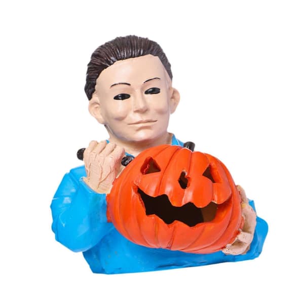 Michael Myers Statue med Græskar Harpiksfigur til Stue Hjem Indendørs