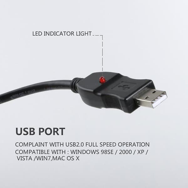3m USB Han til XLR Hun Mikrofon USB Mikrofonlink Kabel Ny [DB]