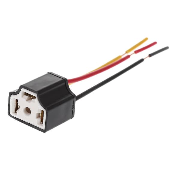 Female Ceramic Car Headlight Lamp Bulb Connector Socket Adapter 9003 H4 2x [DB]