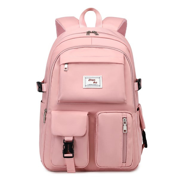 Large Backpack with Multiple Compartments, Waterproof School Backpack - Pink_TF Pink Pink