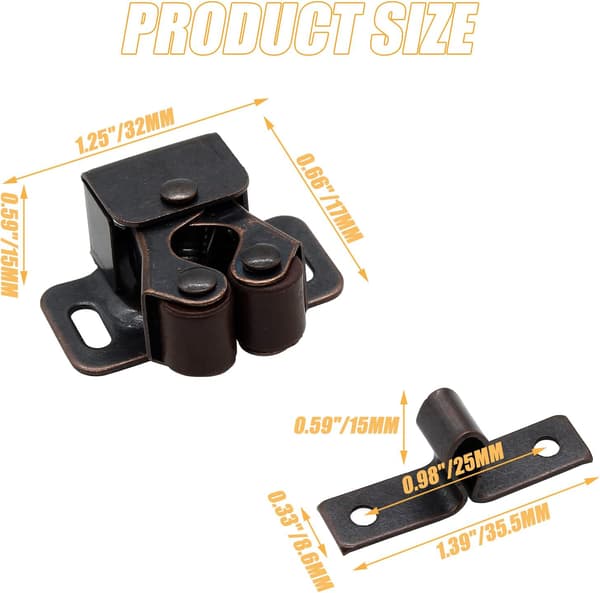 4-pack dubbelrullspärr med spjut, 4-pack brun Brown