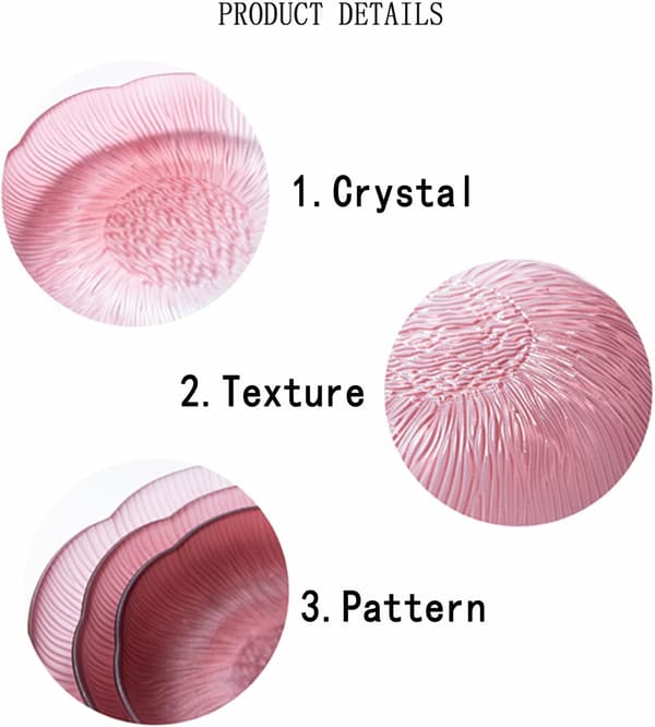Fruit Plate Glass Crystal Dessert Plate Serving Plate Multifunctional Tray Snacks Candy Decorative - 19.5cm - Pink