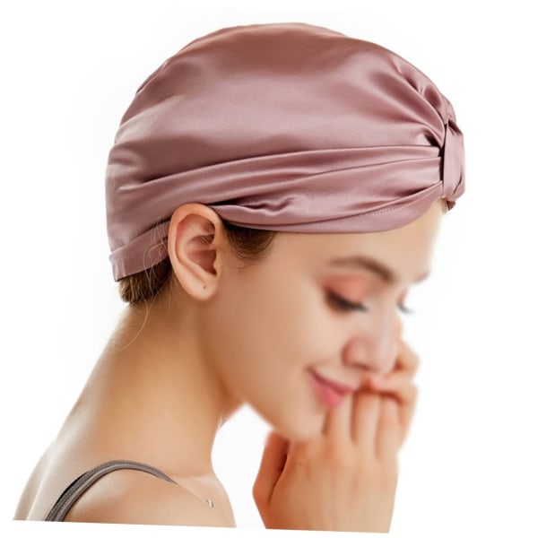 Satin Bonnet Chemo Hodeplagg Kapp Satinforet Turbaner for Kvinner Gjenbrukbar Badehette Satin Bonnet Kapp Satinhatt Silke Kapp for Søvn