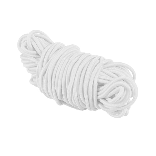 1 st 10 m lång rund stretchrep Gummiband Elastisk sladd Multifunktionell Elastisk sträng Robust elastiskt rep För hushållsbruk VitVit White