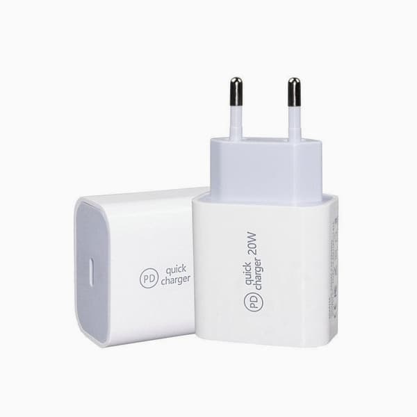 Oplader til iPhone 15/16-serien Hurtigoplader 20W USB-C Adapter Hvid