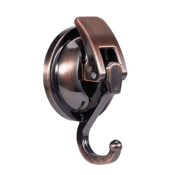 Heavy Duty Suction Cup Hooks (healwe 2-pack) Designed for Kitchen, Bathroom (Antique Copper)