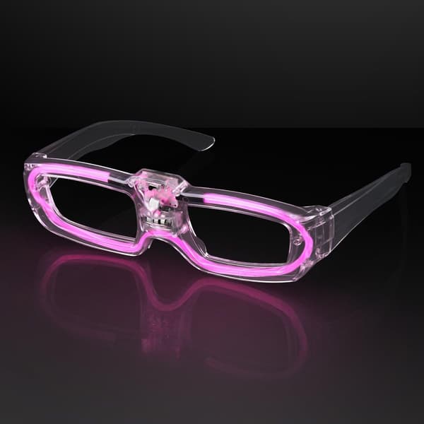 Ljudaktiverade rosa LED-partyglasögon