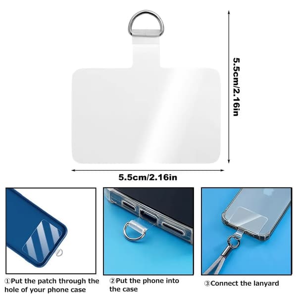 Mobiltelefon Lanyard Pads, Transparent Crossbody Universal Telefon Patch Hållbar Multifunktionell Lanyard Patch,(stil:stil1;)