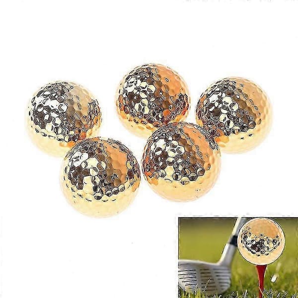 1 kpl golfpalloja Uutuuspallo golfvarusteet kultainen väri