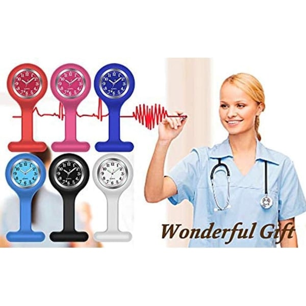 Watch med brosch/klämma, infektionskontrolldesign, sjukvård, sjuksköterska, läkare, sjukvårdare, läkare,