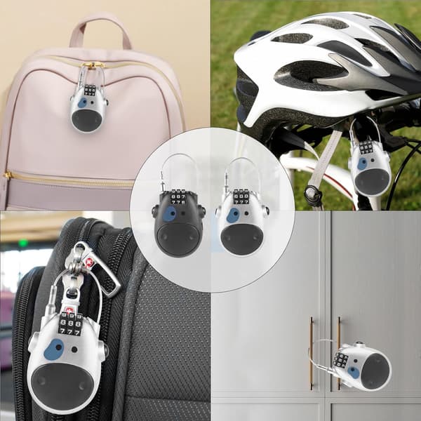 Pieces Telescopic Cable Lock, Retractable Steel Cable Lock with 3-Digit Code, Retractable Combination Lock for Luggage, Stroller, Motorcycle