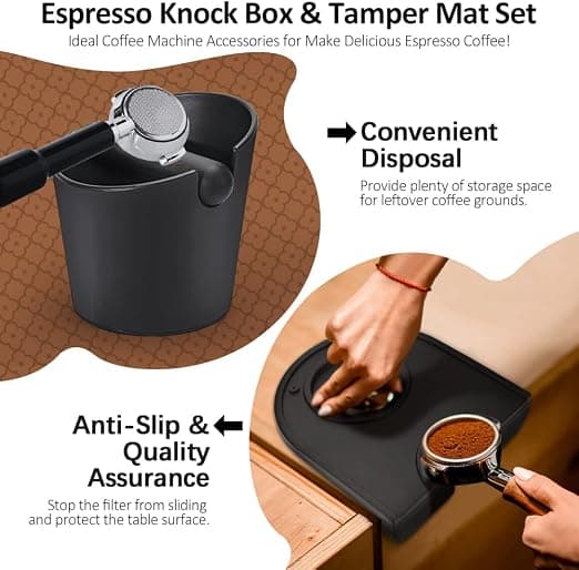 Kaffe knockbox (liten 12,5 * 12,1 * 10 cm), espressoknockbox,