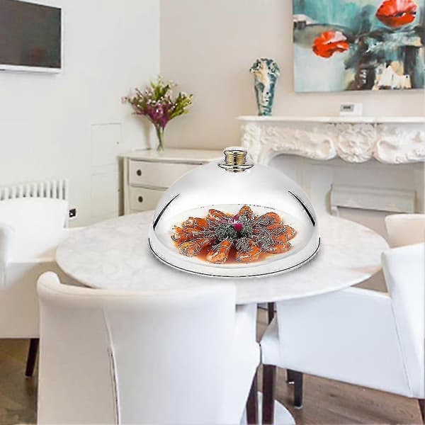 Rostfritt Stål Kupol Maträttsskydd Bord Mattskydd Mattskydd Västerländsk Restaurangskydd Teppanyaki Dis
