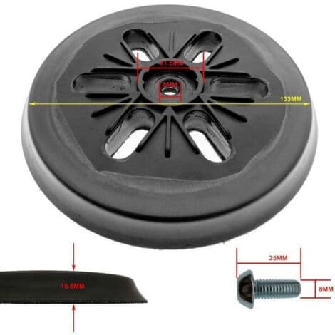 TONCHEAN sanding pad and backing pad, sanding pad for Bosch GEX 150 AC, PEX 15 AE, GEX 150 Turbo random orbital sander, 150 mm with screw