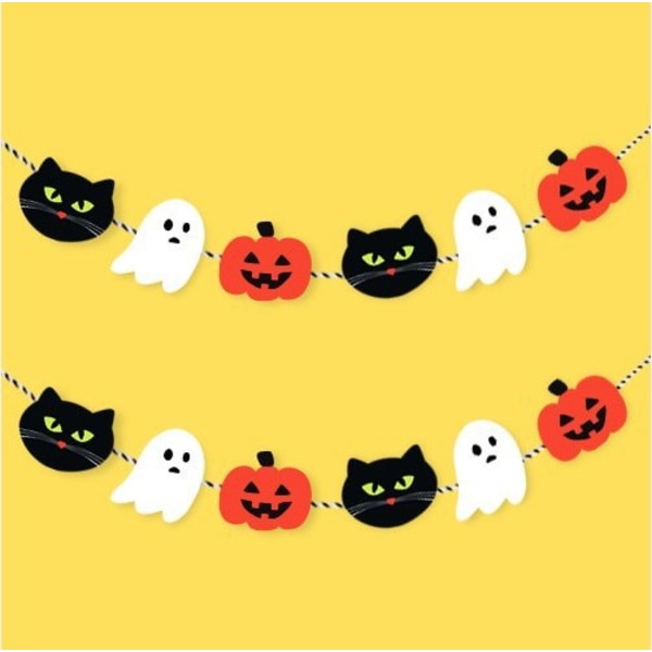 2 kpl Halloween Pelottava Bannerisetti, Happy Halloween Banner Ripustuskoristeet Kiitospäivän Karnevaali Juhlapuolueen Ripustus
