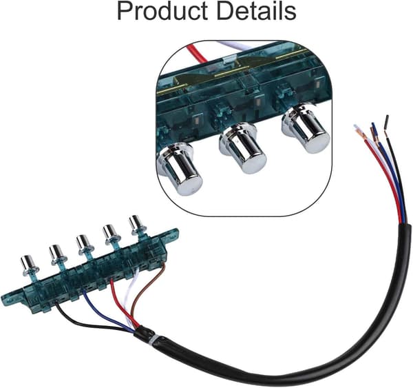 5-knaps emhætte del og funktion PC-brug switch controller udskiftning med lyslås materiale kontrolpanel til køkken