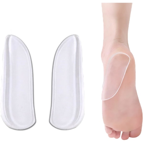 Medial lateral hælkile silikon 2 par - universal - selvklebende skoinnsats for knesmerter, bueben, fotjustering