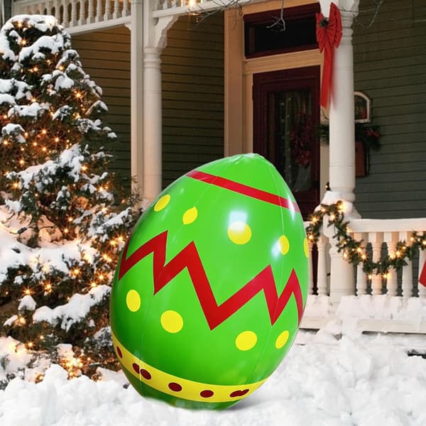 wxsp Inflatable Easter Egg Decorations, Inflatable Easter Eggs - Inflatable Easter Garden Decorations, Easter Eggs Built-in Happy Easter Yard Blower