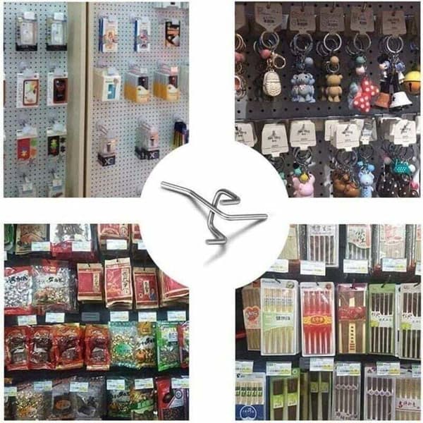 50 Pieces Pegboard Hooks, Wall Shelf Hooks for Pegboard in Garage, Shop or Tool Room