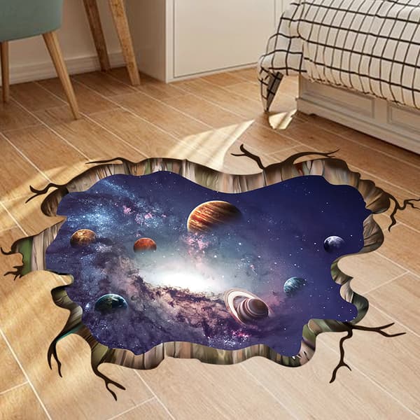 3D Planet Wall Stickers, Cosmic Galaxy Wall Decals for Nursery, Out
