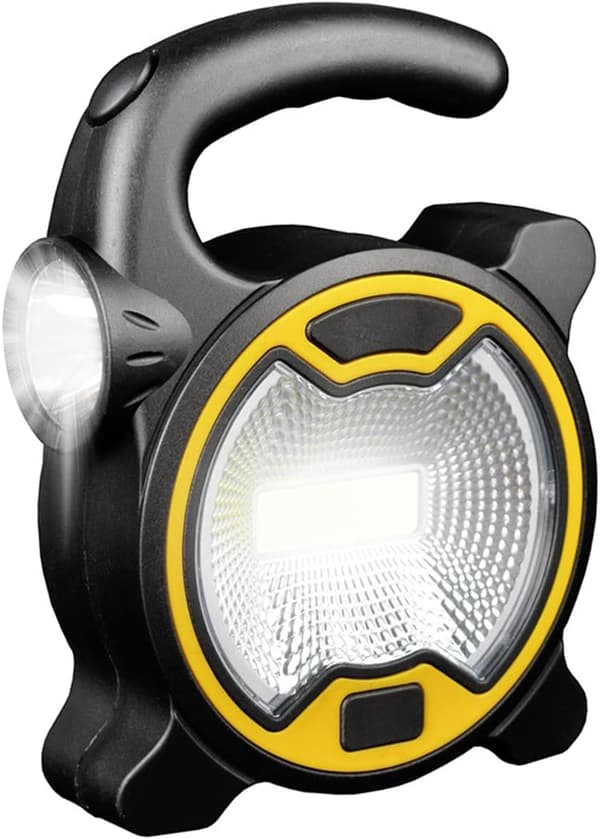 100 Lumen Kraftfull Campinglampa (Gul), Batteridriven COB W