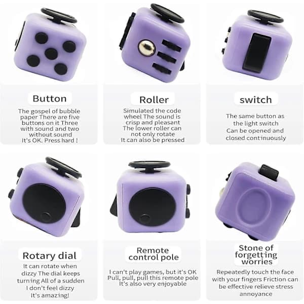 Fidgetleker for angst Sensorisk leketøy Stressreduserende leketøy Fidget Cube