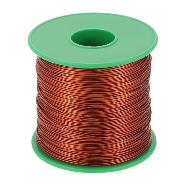 24 AWG Magnettråd, Emajlerad Koppar 1 Lb Magnetisk Spoltråd för Transformator, Motor, El, 180C(356F), Brun Brun Silver