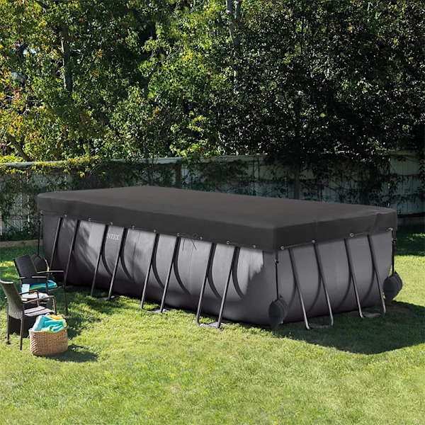 Black Oxford Cloth Rectangular Pool Cover