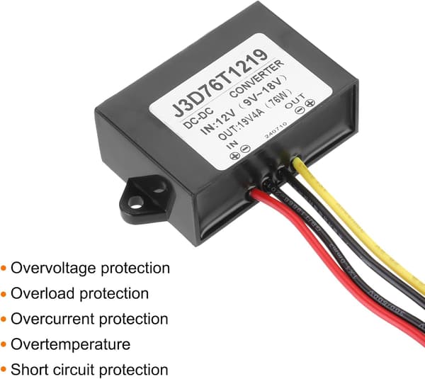 DC 12V til 19V strømomformer 4A 76W spenningsregulator IP67 vanntett transformatorforsyningsmoduladapter for bil lastebil solsystem -