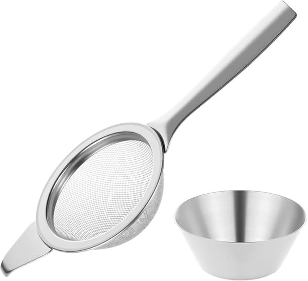 2,2\" Matcha Sifter Mini Fin Lille Metal til Sølv