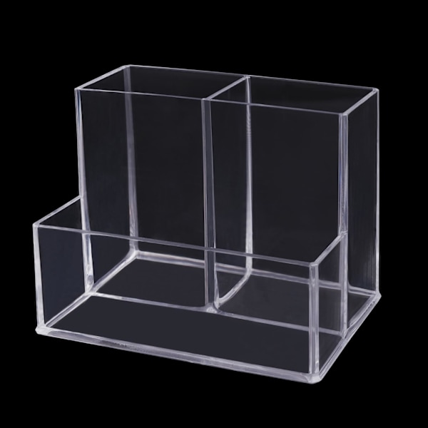 Desktop Clear Pen Holder with 3 Compartments, Acrylic Pencil Holders, Desk Organizers and Accessories