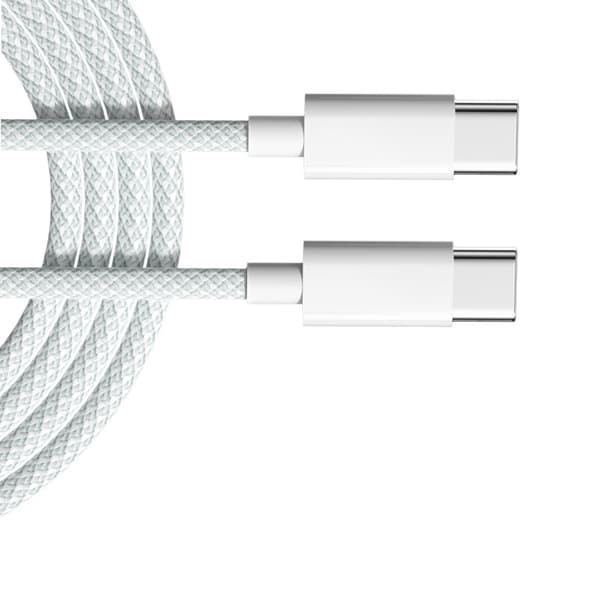 2-pak 1,5 m USB C til C-kabel Hvid Hvid White