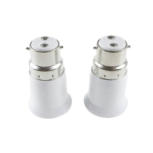 2 pcs Adapter Bayonet Edison Screw Bulb Converter Holder BC B22 to ES E27 [DB]