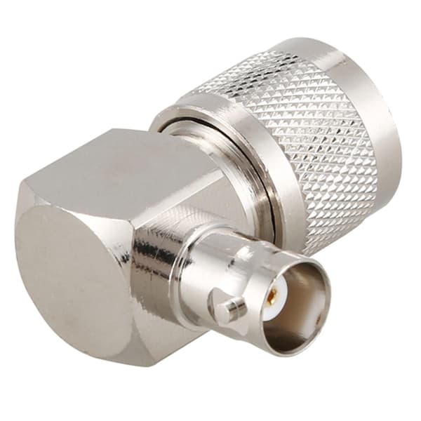 UHF PL259 -259 han til BNC hun retvinklet RF-adapterstik, sølv [DB]