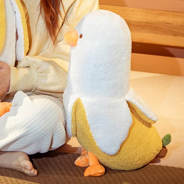 Banana Duck Plush Toy, (50cm, White)