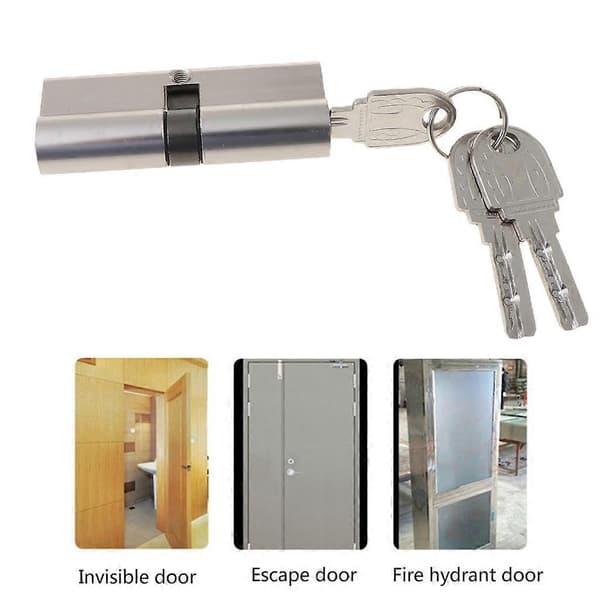 Door Lock Cylinder with 3 Keys, Entry Door Lock, Single Open Lock Cylinder [DB] 70mm 70mm