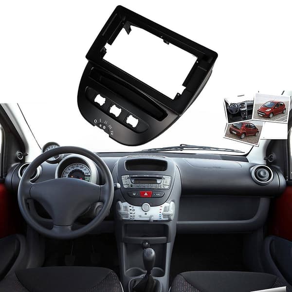 2 Din 10,1 tommer bilradio instrumentbrætramme til 107 Aygo C1 2005-2014 installation